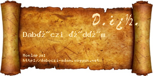 Dabóczi Ádám névjegykártya