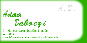 adam daboczi business card